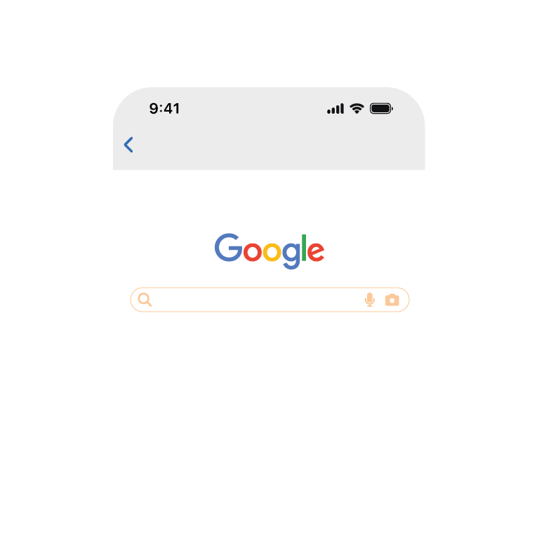 Maquette d'une page de recherche pour améliorer la visibilité du site internet
